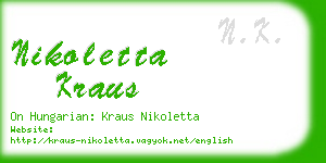 nikoletta kraus business card